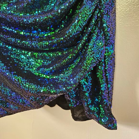 Grace Karin Green and Blue Sequin Dress - Picture 6 of 12
